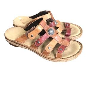 𝅺RIEKER comfortable strappy slip on sandals sz 36 or 5.5